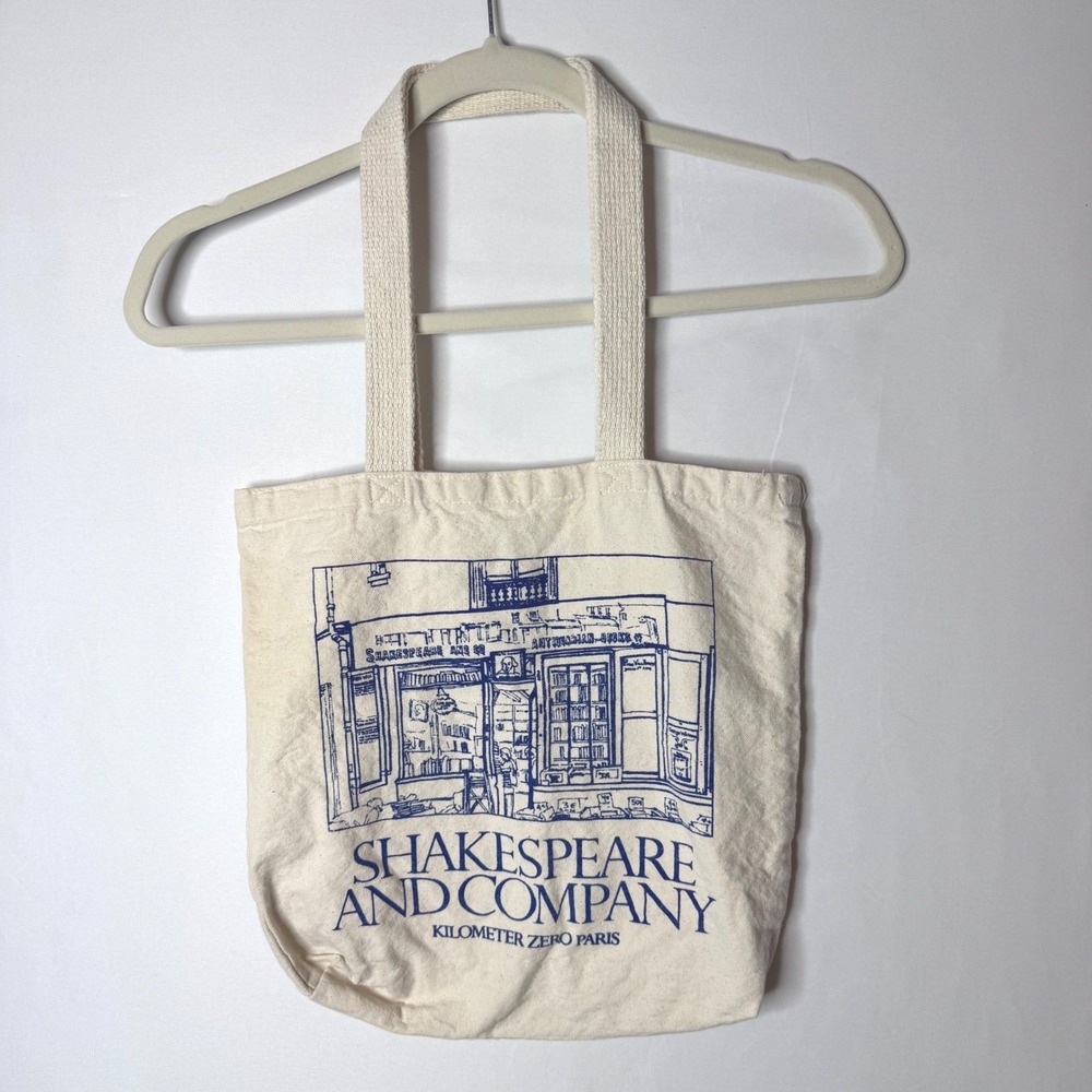 Shakespeare and Company Tote Bag Paris Bookstore Canvas Dark Academia Shop READ
